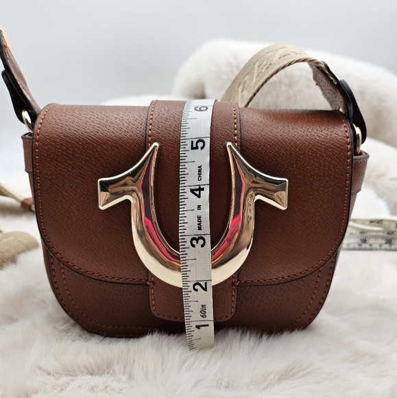 True Religion Brand‎ Jeans mini flap crossbody bag brown faux leather - Picture 11 of 15